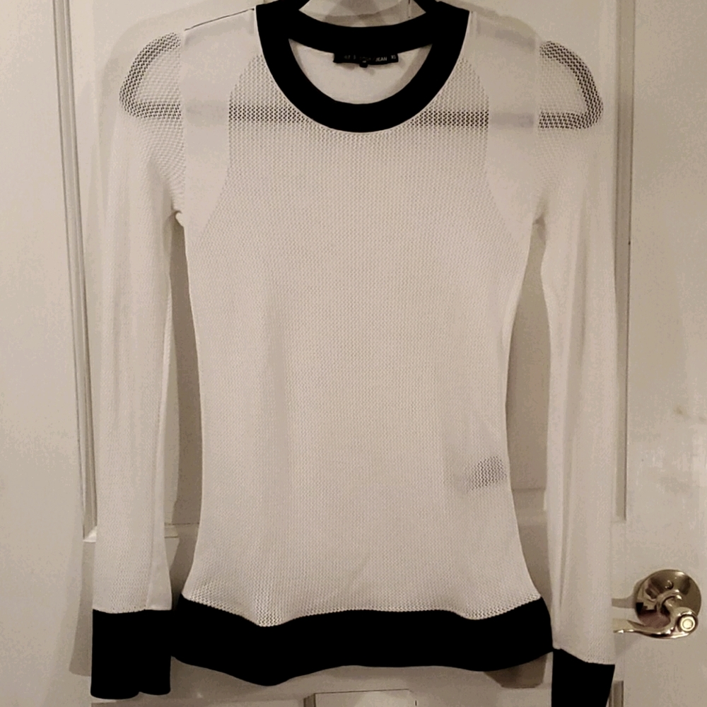 Rag & Bone/JEAN Shea Contrast Hem Sweater